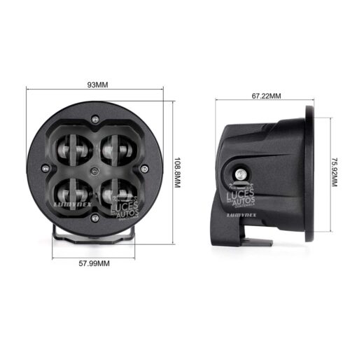NEBLINERAS LED BLACK FOG 3" 20W REDONDAS LUMYNEX - Imagen 4