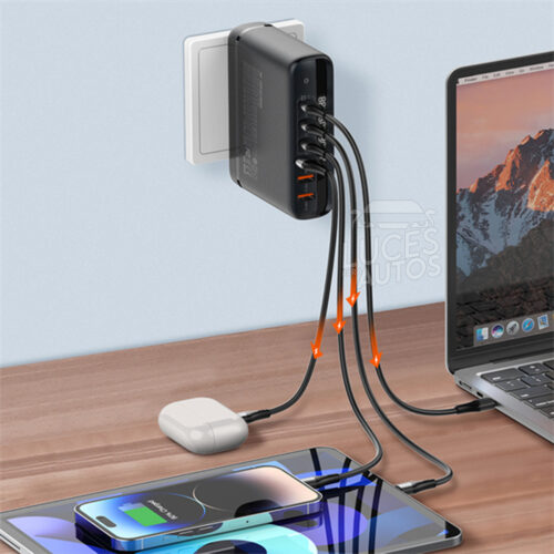 PUERTO DE CARGA USB Y TIPOC 140W LDNIO A6140C
