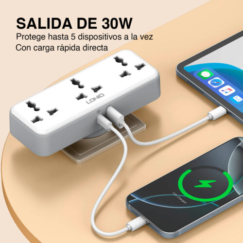 TOMACORRIENTE 180° LDNIO SC3317 - Imagen 5