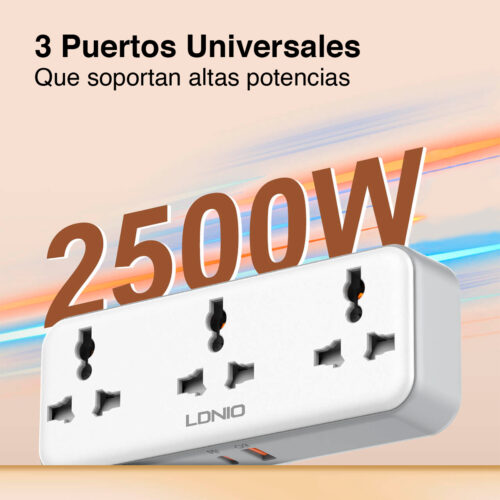 TOMACORRIENTE 180° LDNIO SC3317 - Imagen 6