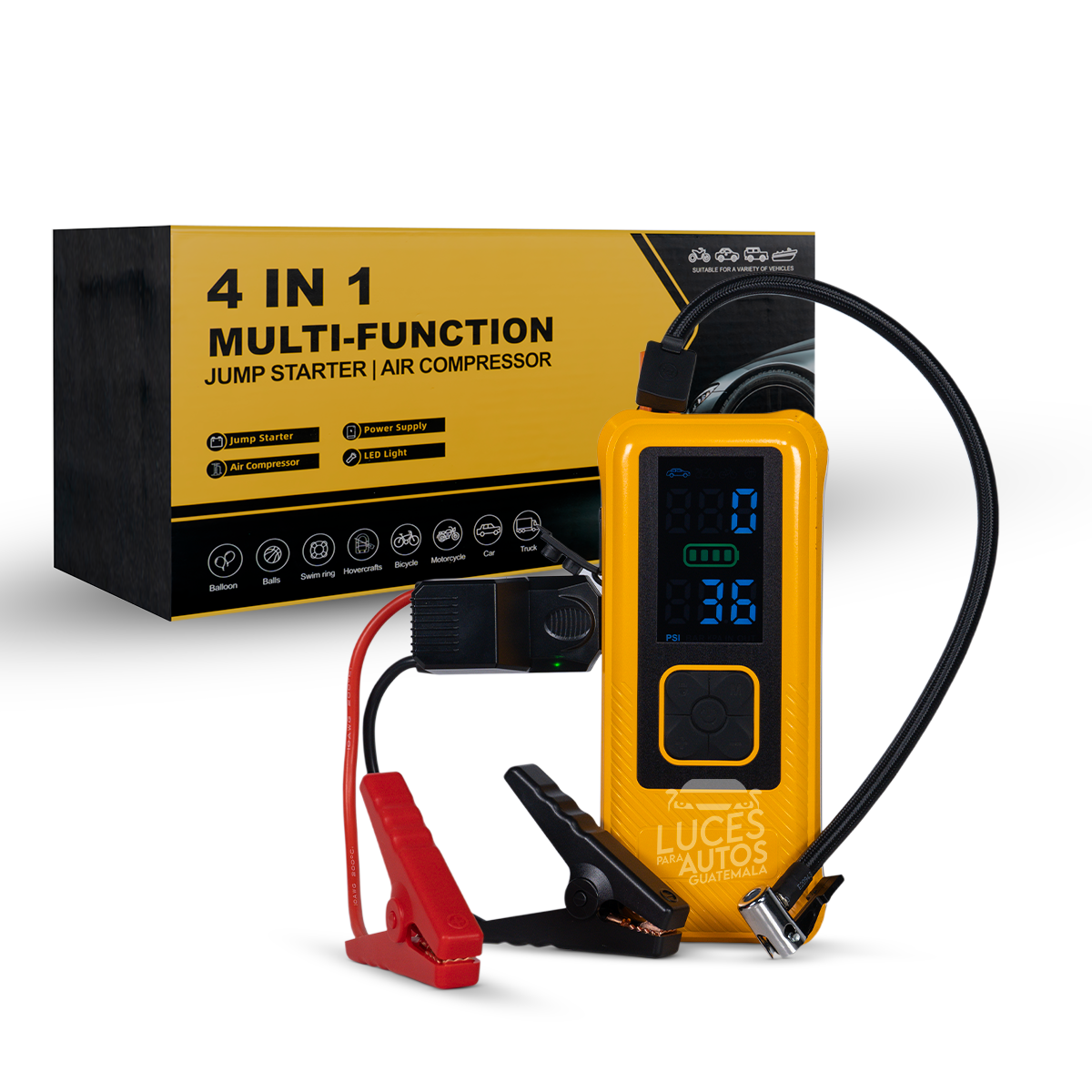 MOCKUP JUMP STARTER M7 JUMP STARTER M7 CON MINICOMPRESOR - Imagen 1
